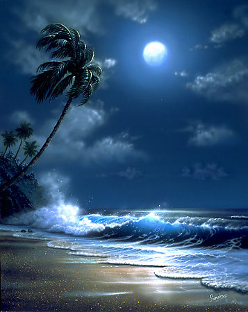 Hawaiian Artists Showcase - Tropical Moonlight - Giclee 