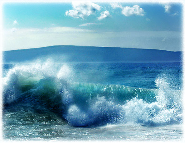 Blue Wave - Double Matted Giclee Art Prints