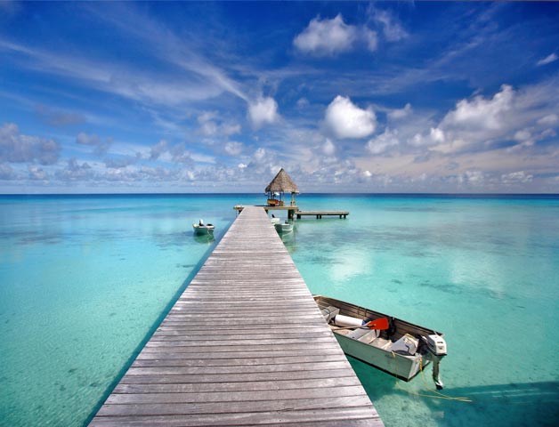 South Pacific Pier - Double Matted Giclee Art Prints