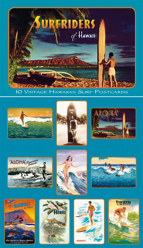 Surfriders of Hawaii - Hawaiian Boxed Postcards