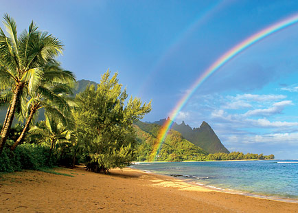 Rainbow Beach - Personalized Greeting Card