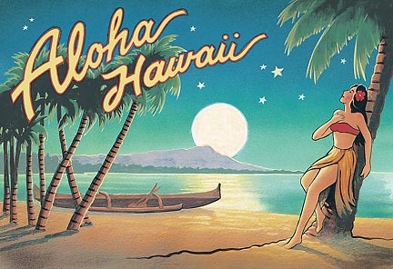 Aloha Hawaii Postcards-Kerne Erickson