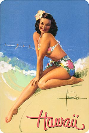 Sunny Skies - Hawaiian Vintage Postcard