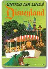 United Airlines Disneyland, Anaheim, California - Metal Sign Art