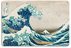 The Great Wave off Kanagawa - Mount Fuji, Japan - Metal Sign Art