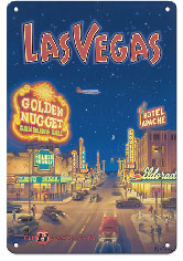 Las Vegas, Nevada - Bonanza Air Lines - Metal Sign Art