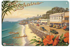 Visit Lahaina - Maui, Hawaii - Inter-Island Steam Navigation Company - Front Street - Metal Sign Art