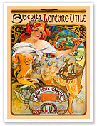 Biscuits Lefèvre-Utile - French Cookies - Vanilla Wafer - Art Nouveau - La Belle Époque - Master Art Print