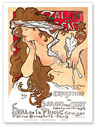 Salon des Cent Exposition - Nude topless lady - Art Nouveau - La Belle Époque - Master Art Print