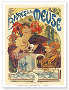 Bieres de La Meuse - Paris, France - Art Nouveau - La Belle Époque - Master Art Print