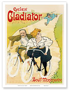 Cycles Gladiator - Bicycle Advertisement Paris, France - Art Nouveau - La Belle Époque - Master Art Print