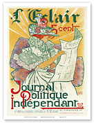 L'Éclair - Journal Politique Indépendant - Art Nouveau - La Belle Époque - Master Art Print