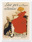 Lait pur Sterilisé de la Vingeanne - Belle Époque, Art Nouveau, Vintage French advertising poster - Master Art Print
