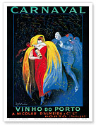 Carnaval - Vinho do Porto A Nicolau d'Almedia and Co., Lisboa (Lisbon), Portugal, Port Wine - Master Art Print