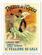 Théâtre de l'Opéra - Carnaval 1896, Paris - Carnival Performance Samedi Gras - Master Art Print