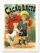 Cacao Lacté - de Ch. Gravier Supérieur Chocolats - Boy and Dog - Paris France - 1893 - Master Art Print