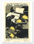 Miss Träumerei - Albert Morris Bagby - Book Cover - Piano Player Pianist - 1895 - Master Art Print