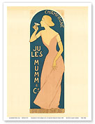 Champagne Jules Mumm & Co, Reims, France - 1895 - Master Art Print