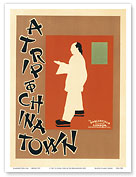 A Trip to China Town (an American musical comedy); Vintage British Advertising Poster - London - 1985 - Master Art Print
