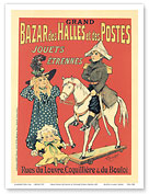 Grand Bazar des Halles et des Postes, Jouets Étrennes - Poster for toys and gifts - Paris 1899 - Master Art Print