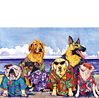 Beach Boys - Hawaiian Happy Birthday Greeting Card