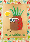 Mr. Pineapple Head Goes on Holiday - Hawaiian Holiday / Christmas Greeting Card
