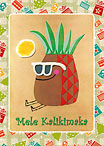 Mr. Pineapple Head Goes on Holiday - Hawaiian Holiday / Christmas Greeting Card