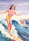 Libby's Surfer Girl - Hawaii Magnet