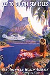 Fly to the South Seas - Hawaiian Vintage Postcard