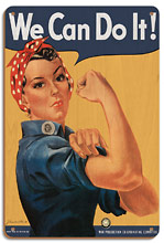 We Can Do It - Rosie the Riveter - Wood Sign Art