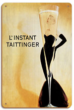 L'Instant Taittinger (The Taittinger Moment) - Champagne Advertisement - Grace Kelly - Wood Sign Art