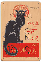 The Black Cat Cabaret Tour (Tournée du Chat Noir) - with Rodolphe Salis - c. 1890's - Wood Sign Art