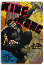 King Kong - Starring Fay Wray, Robert Armstrong, Bruce Cabot - c. 1933 - Wood Sign Art