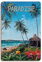 Maui Morning - Paradise Hawaiian Island Ocean View - Wood Sign Art