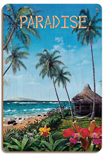 Maui Morning - Paradise Hawaiian Island Ocean View - Wood Sign Art